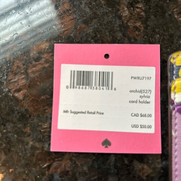 Kate Spade Floral Card Holder - Purple, Yellow, Green - Picture 4 of 4